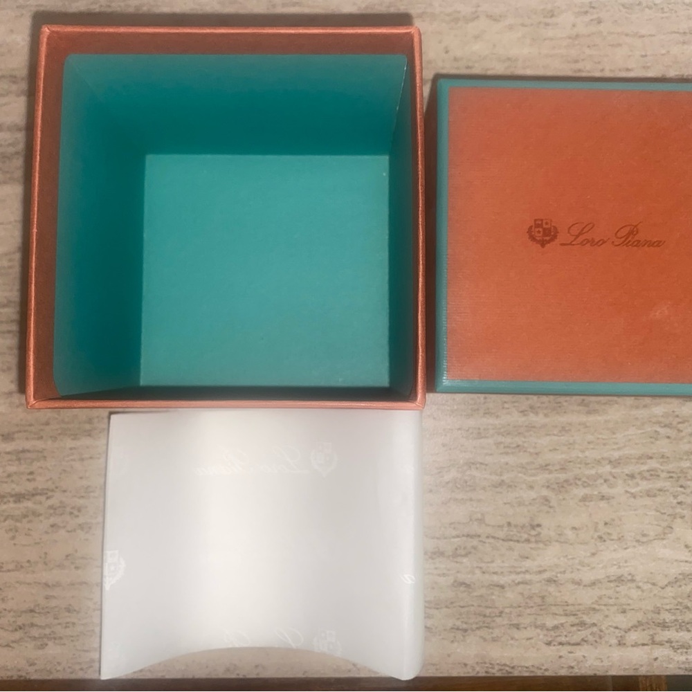 Loro Piana Turquoise and Coral Gift Box